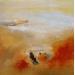 Painting Marine - Estran Orange by Chebrou de Lespinats Nadine | Painting Abstract Marine Oil