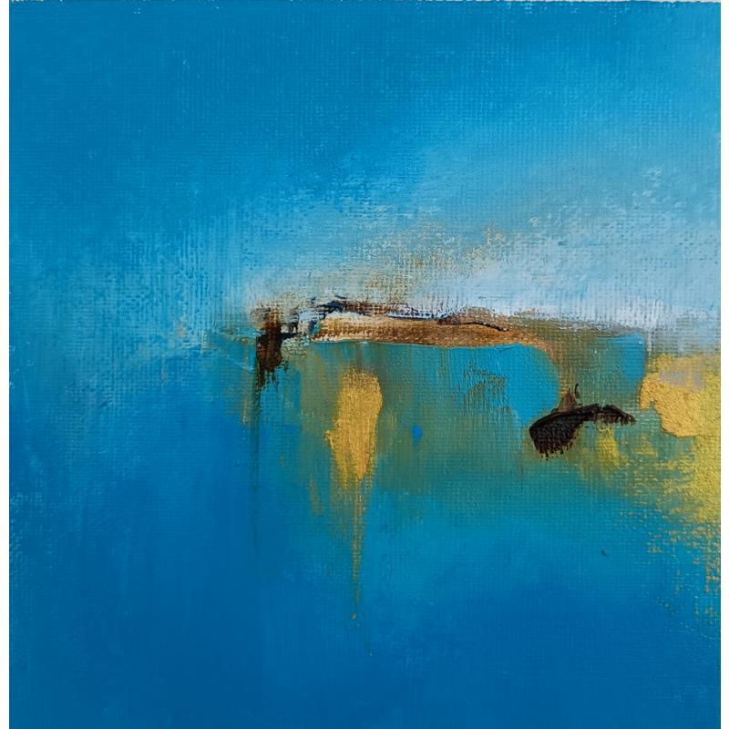 Painting Une Ile by Chebrou de Lespinats Nadine | Painting Abstract Oil Landscapes, Marine