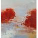Painting Arbres orange 2 by Chebrou de Lespinats Nadine | Painting Abstract Landscapes Oil