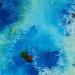 Painting Fleurs bleues by Chebrou de Lespinats Nadine | Painting Abstract Nature Oil
