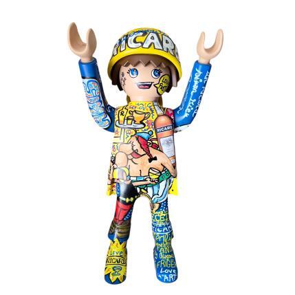 Sculpture PLAYMOBIL RICARD  by Frany La Chipie | Sculpture Raw art Mixed, Recycled objects Pop icons