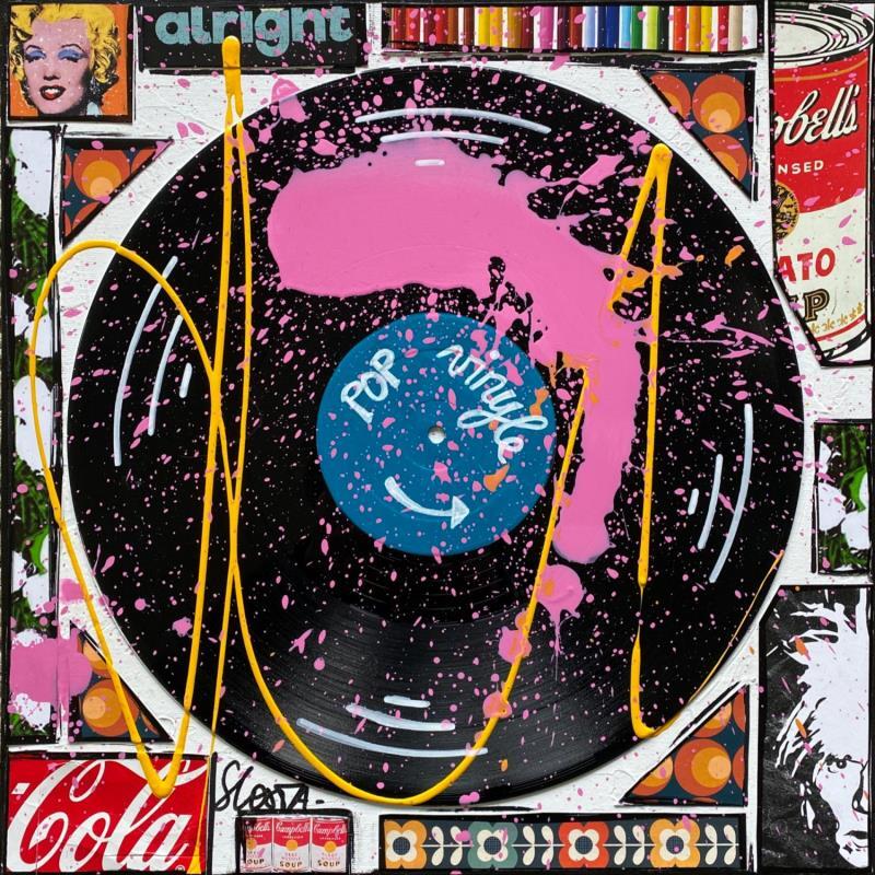 Painting POP VINYLE by Costa Sophie | Painting Pop art Acrylic, Gluing, Posca, Upcycling Pop icons