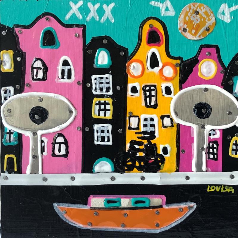 Painting Canal Cruise 3 by Lovisa | Painting Pop art Wood Architecture, Urban