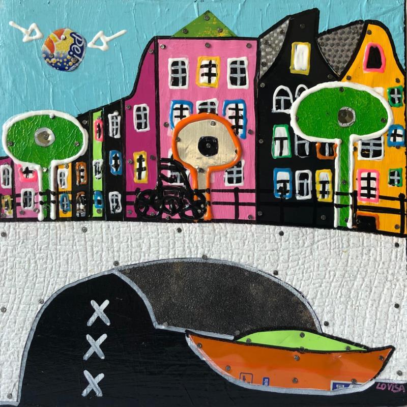 Painting Summertime  2 by Lovisa | Painting Pop art Wood Architecture, Pop icons, Urban