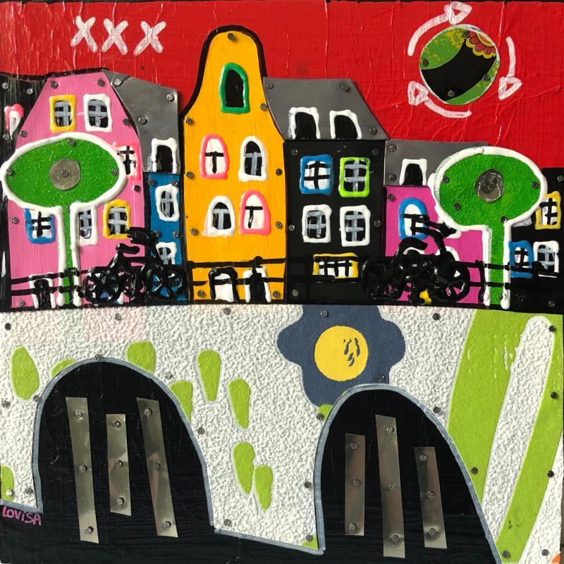 Gemälde It Smells Like Summer von Lovisa | Gemälde Pop-Art Urban Architektur Holz