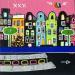 Peinture Pinky Cruise par Lovisa | Tableau Pop-art Urbain Architecture Bois