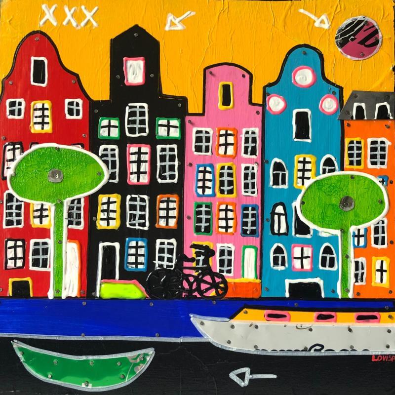 Painting Ideal Day 1 by Lovisa | Painting Pop art Wood Architecture, Urban
