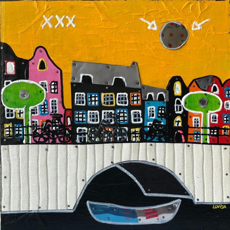 Painting Ideal Day  2 by Lovisa | Painting Pop-art Wood Architecture, Urban