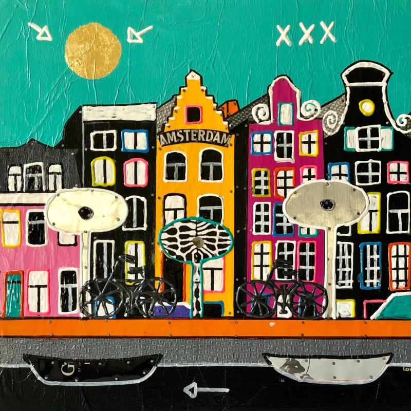 Painting Happy Days 1 by Lovisa | Painting Pop art Wood Urban