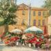 Peinture Marché en Provence par Arkady | Tableau Figuratif Urbain Huile