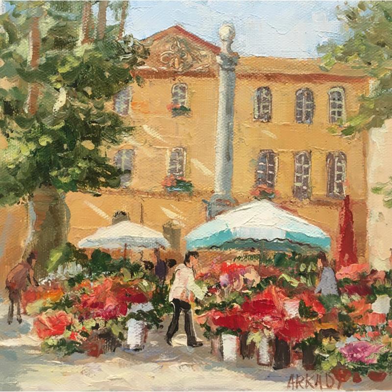 Painting Marché en Provence by Arkady | Painting Figurative Oil Pop icons, Urban