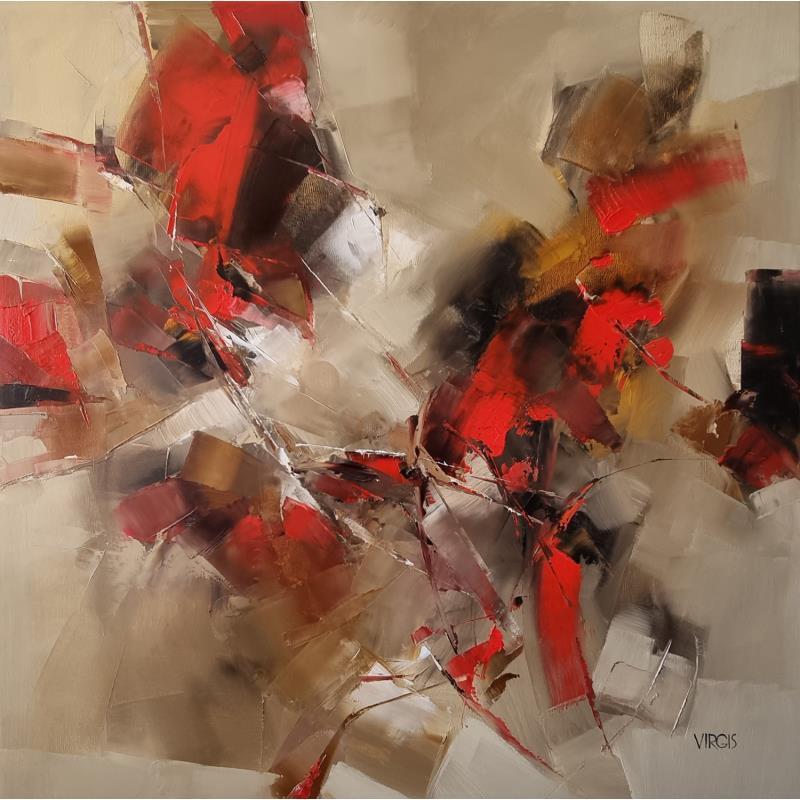 Peinture A perfect day par Virgis | Tableau Abstrait Huile Minimaliste