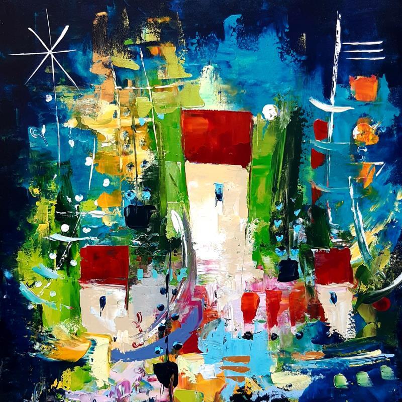 Painting Vacances en famille by Bastide d´Izard Armelle | Painting Abstract Oil