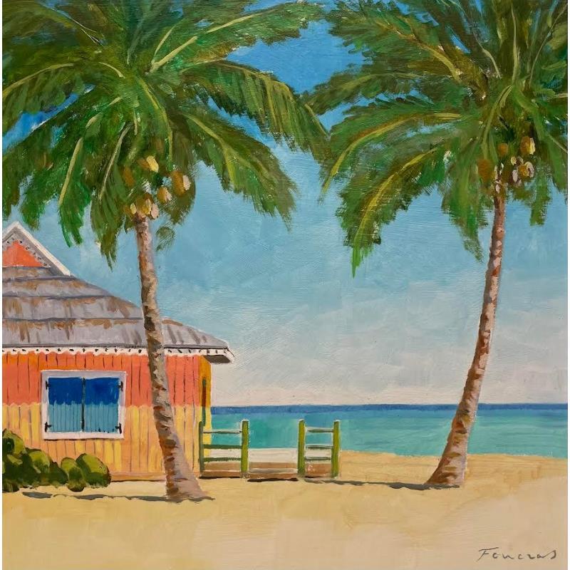 Gemälde Ma cabane aux Caraïbes von Foucras François | Gemälde Figurativ