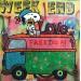 Painting Snoopy van love by Kikayou | Painting Pop-art Pop icons Acrylic