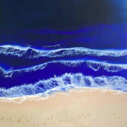 Painting Velvet Blue by Aurélie Lafourcade painter | Painting Figurative Acrylic, Resin, Wood Landscapes, Marine