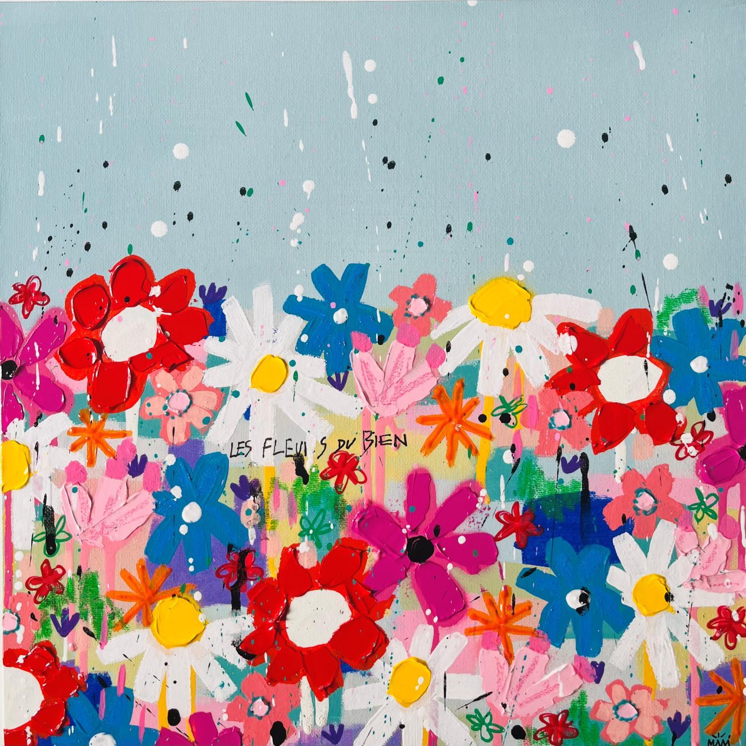 ▷ Painting LES FLEURS DU BIEN by Mam