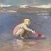 Painting Meisje in roze 23WS232 by Lynden (van) Heleen | Painting Figurative Marine Oil