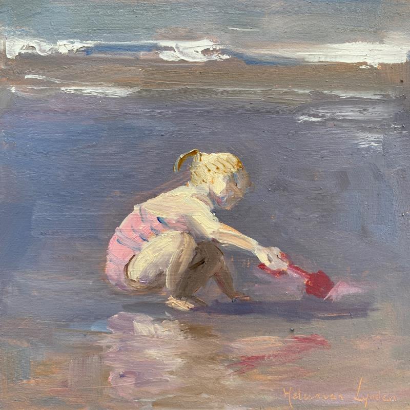 Peinture Meisje in roze 23WS232 par Lynden (van) Heleen | Tableau Figuratif Huile Marine