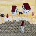 Painting Le cose volanti le cose antisismiche by Nai | Painting Naive art Landscapes Life style Acrylic