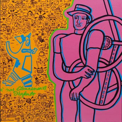 Painting Cirque cubiste by Belladone | Painting Pop-art Acrylic, Posca Pop icons