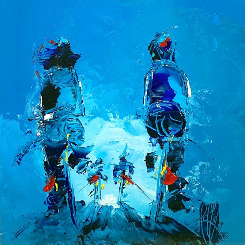 Painting Au Parc by Raffin Christian | Painting Figurative Acrylic, Oil Life style, Pop icons