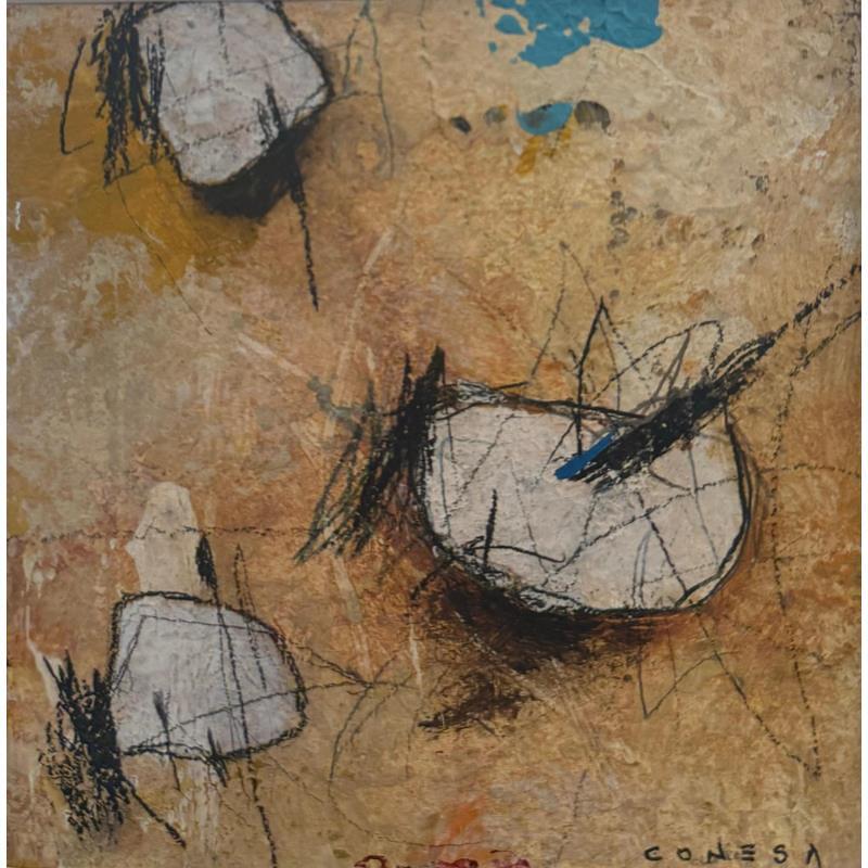 Gemälde Trio von Jiménez Conesa Francisco | Gemälde Abstrakt Öl Acryl