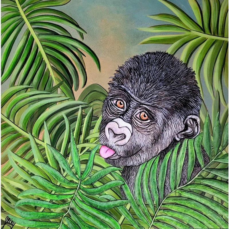 Peinture Gorillon par Geiry | Tableau Pop-art Matiérisme
