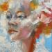 Peinture Occhi Blu par Abbondanzia Monica | Tableau Figuratif Portraits Huile