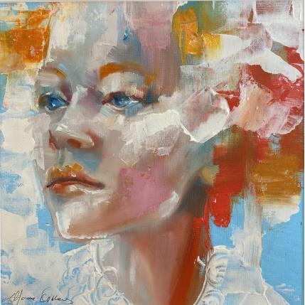 Painting Occhi Blu by Abbondanzia Monica | Painting Figurative Oil Pop icons, Portrait
