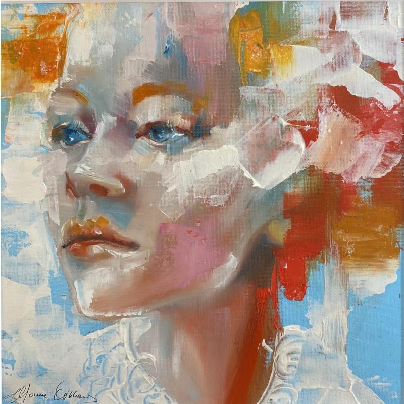 Painting Occhi Blu by Abbondanzia Monica | Painting Figurative Oil Pop icons, Portrait