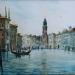 Gemälde Le traghetto du matin von Abbatucci Violaine | Gemälde Figurativ Landschaften Marine Aquarell