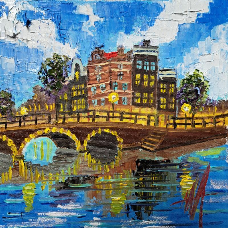 Peinture Amsterdam Leidse Gracht Goedemorgen Par De Jong Marcel