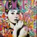 Painting IN LOVE WITH AUDREY by Novarino Fabien | Painting Pop-art Pop icons