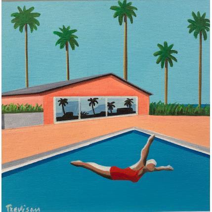 Painting The new pool by Trevisan Carlo | Painting Figurative Oil Architecture, Life style, Pop icons