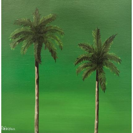 Peinture Green palm par Trevisan Carlo | Tableau Figuratif Acrylique, Huile Nature