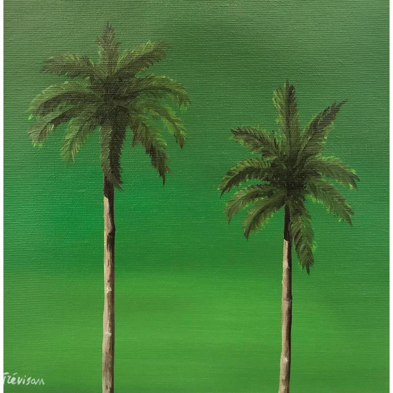 Painting Green palm by Trevisan Carlo | Painting Figurative Surrealism Nature Oil Acrylic
