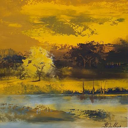 Painting Bord de rivière by Dalban Rose | Painting Figurative Oil Landscapes, Pop icons