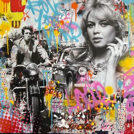 Painting LOVE IN PARIS by Novarino Fabien | Painting Pop-art Pop icons