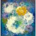 Gemälde Suis fleur bleue  von Rocco Sophie | Gemälde Art brut Natur Minimalistisch Acryl