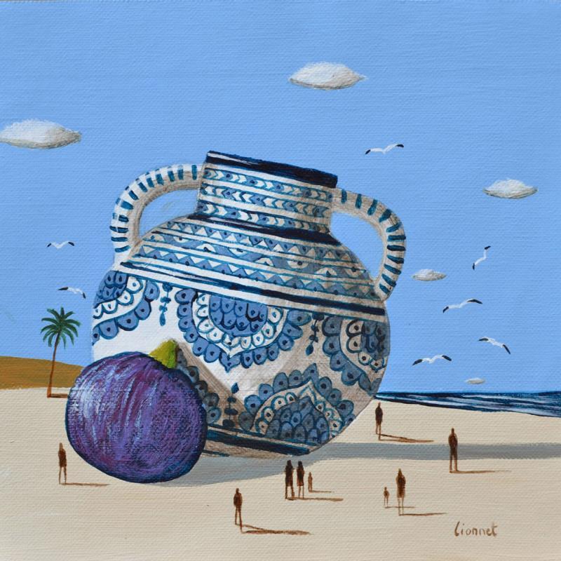 Painting Céramique sur la plage by Lionnet Pascal | Painting Surrealism Acrylic Life style, Marine, Pop icons, still-life
