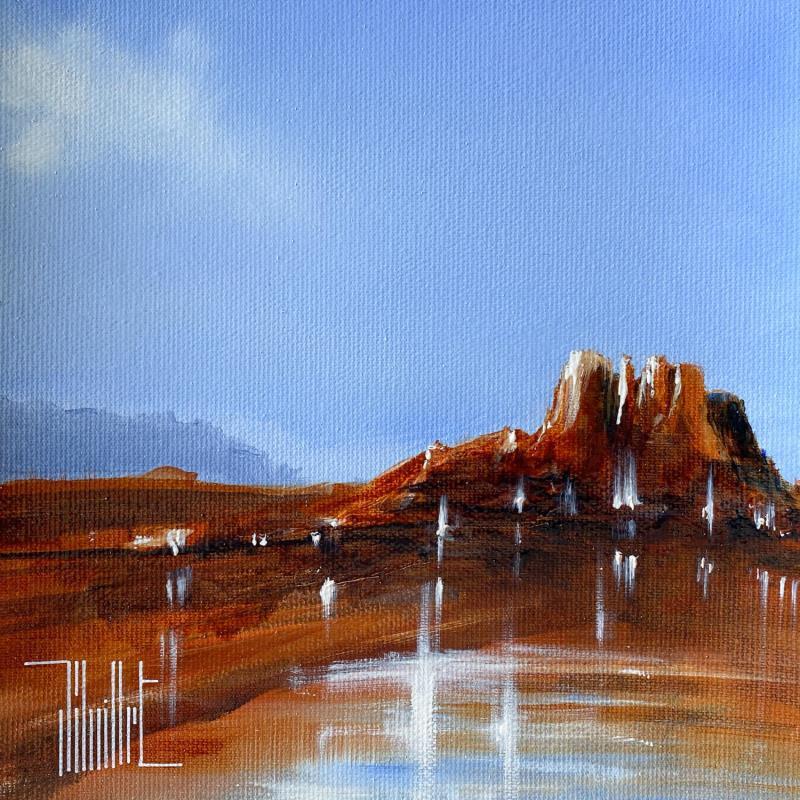 Painting Just a mirage by Guillet Jerome | Painting Figurative Landscapes Oil Acrylic