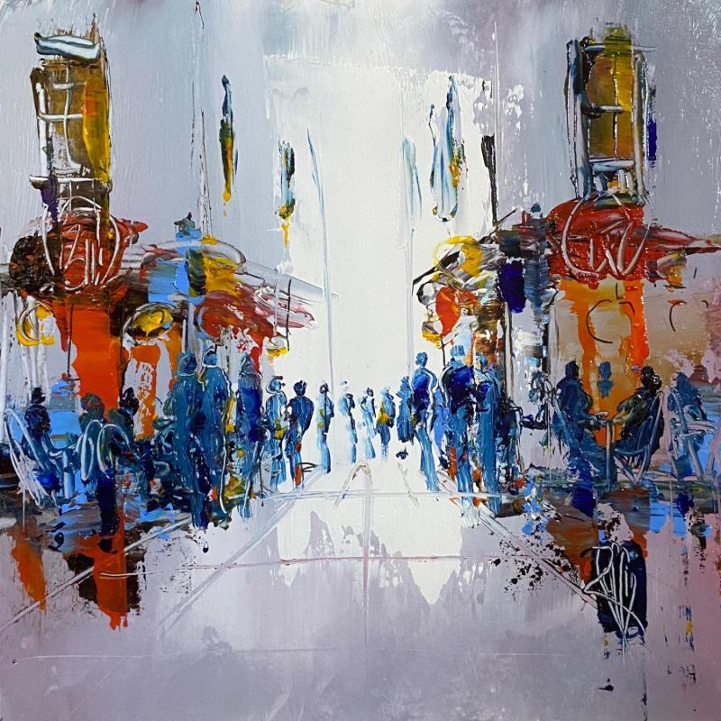 Painting Café by Raffin Christian | Painting Figurative Urban Oil Acrylic