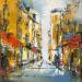 Gemälde Balade en ville von Raffin Christian | Gemälde Figurativ Urban Öl Acryl