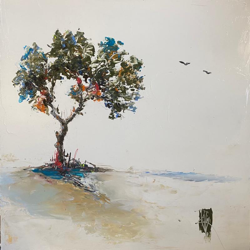 Painting Mon arbre by Raffin Christian | Painting Figurative Acrylic, Oil Landscapes