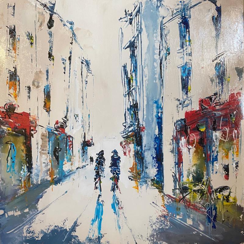 Painting Tous les deux by Raffin Christian | Painting Figurative Acrylic, Oil Urban