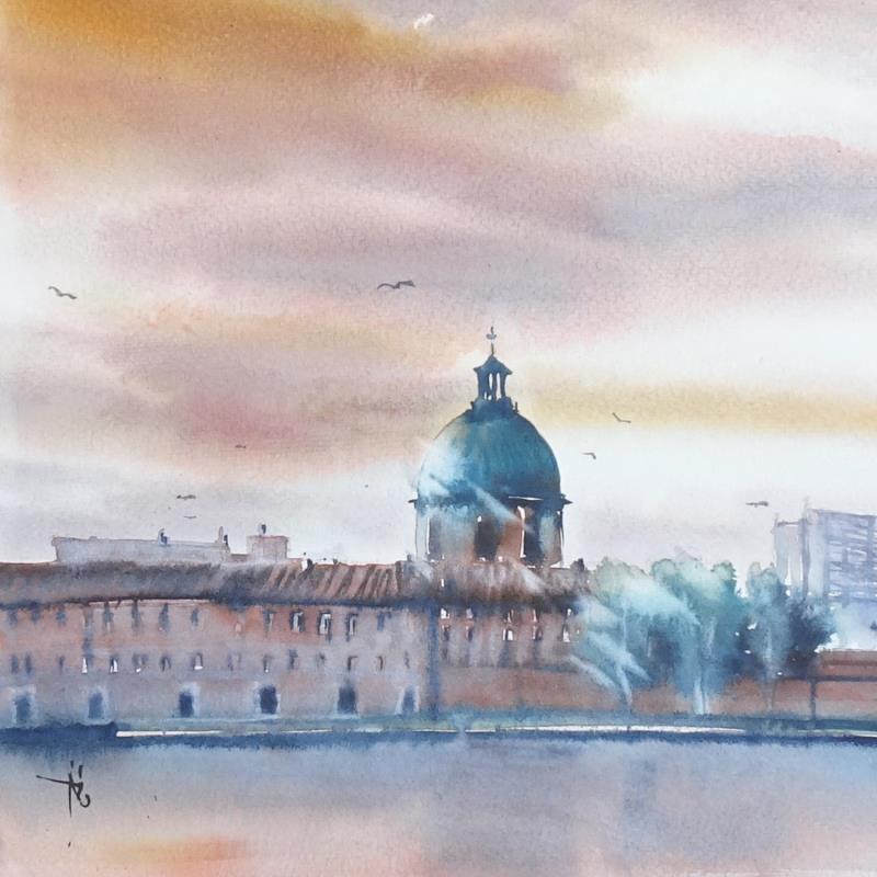 Painting Si matinale by Abbatucci Violaine | Painting Figurative Watercolor