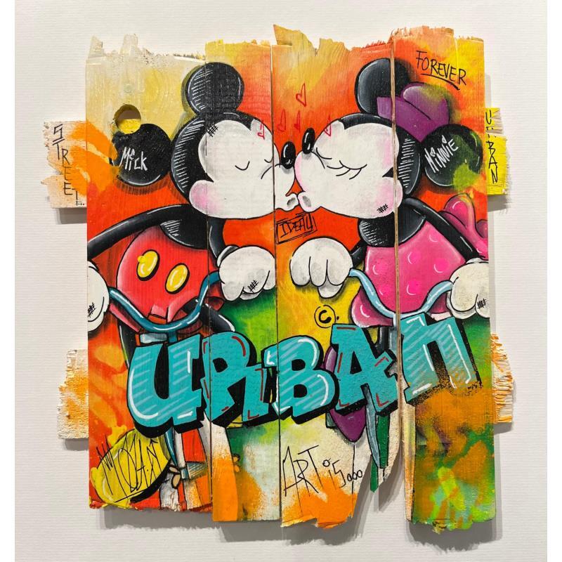 Painting Urban love by Molla Nathalie  | Painting Pop-art Pop icons
