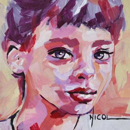 Painting Afrid by Vacaru Nicoleta  | Painting Figurative Mixed Portrait