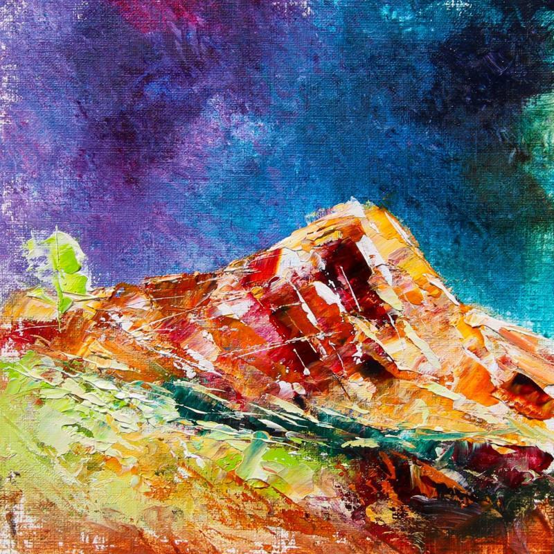 Painting La montagne Sainte-Victoire fauve nocturne by Reymond Pierre | Painting Figurative Oil Landscapes, Nature, Pop icons